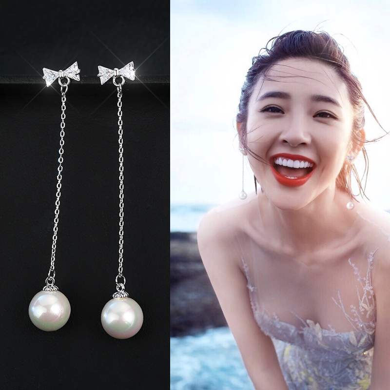 耳環(huán)長(zhǎng)款女 925銀流蘇耳墜 氣質(zhì)無(wú)耳洞耳夾式韓國(guó)版夸張蝴蝶吊墜 - 360購(gòu)物